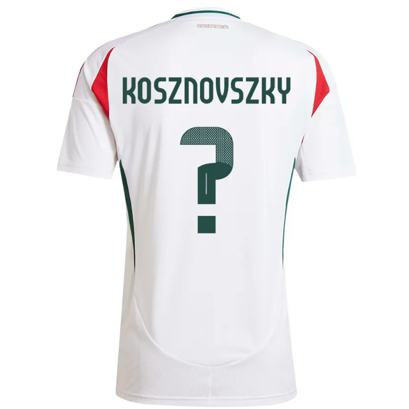 DanxenレディースハンガリーMárk Kosznovszky#0白アウェイシャツ24-26ジャージーユニフォーム