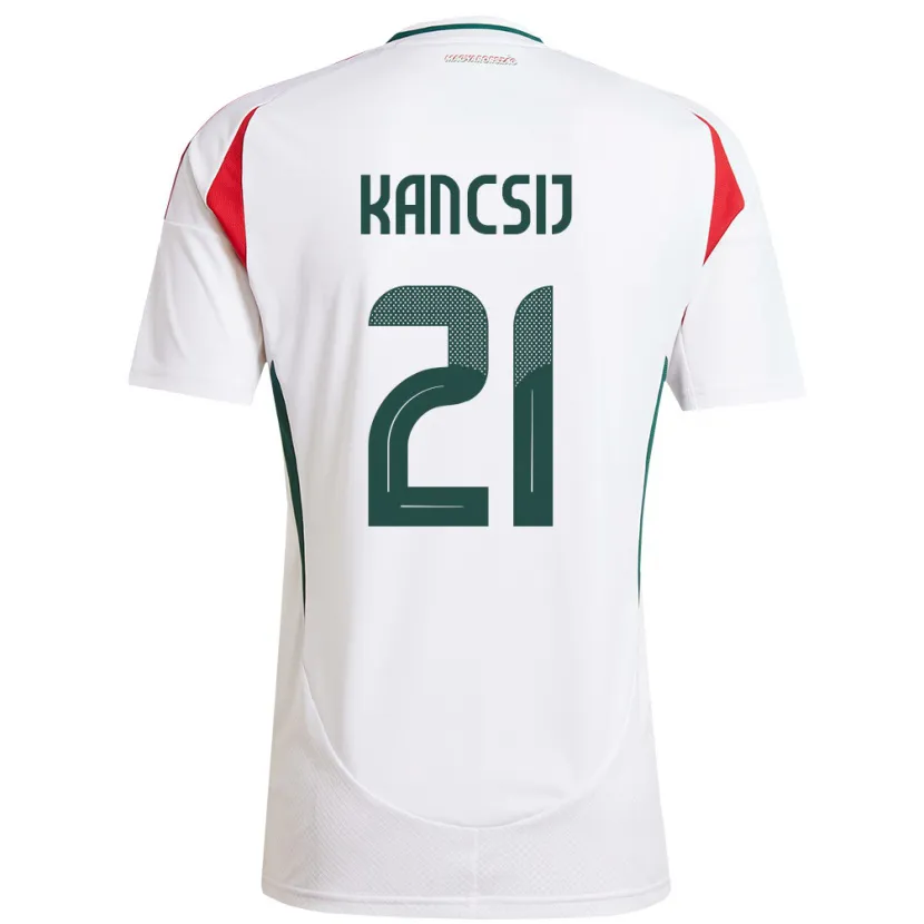 DanxenレディースハンガリーArtúr Kancsij#21白アウェイシャツ24-26ジャージーユニフォーム