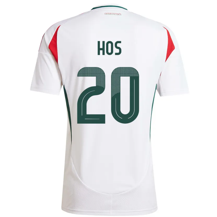DanxenレディースハンガリーZsombor Hős#20白アウェイシャツ24-26ジャージーユニフォーム