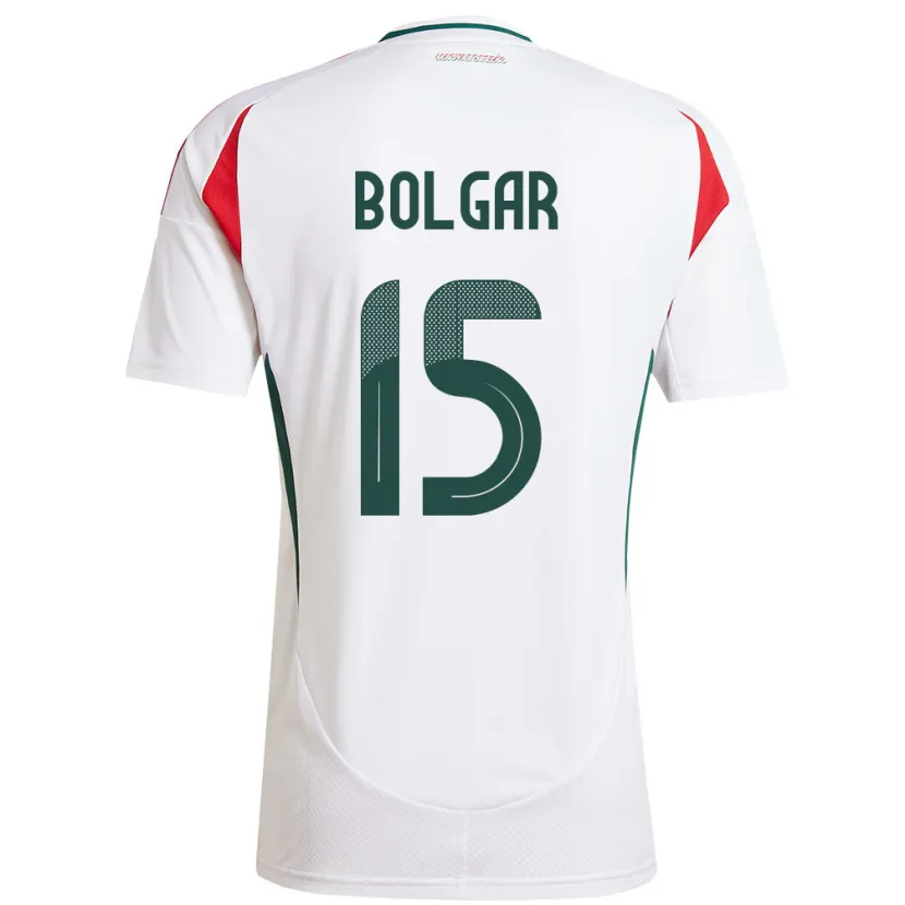 DanxenレディースハンガリーBotond Bolgár#15白アウェイシャツ24-26ジャージーユニフォーム