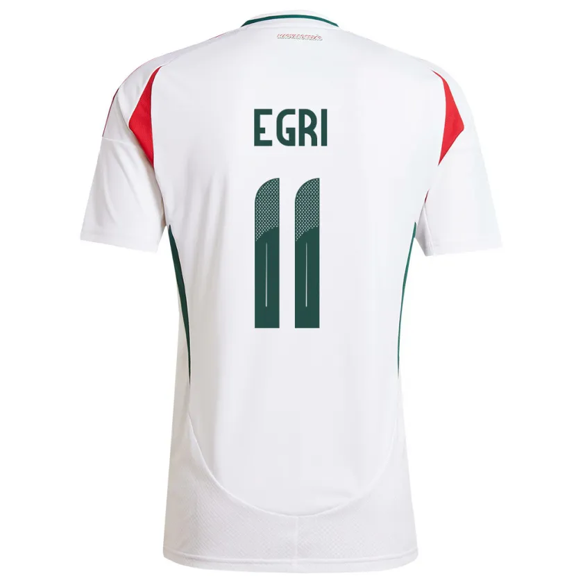 DanxenレディースハンガリーImre Egri#11白アウェイシャツ24-26ジャージーユニフォーム