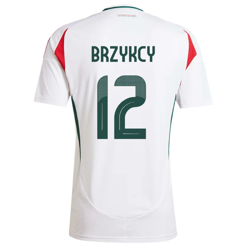 DanxenレディースハンガリーLauren Brzykcy#12白アウェイシャツ24-26ジャージーユニフォーム