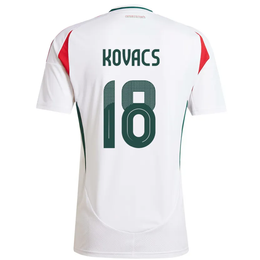 DanxenレディースハンガリーLaura Kovács#18白アウェイシャツ24-26ジャージーユニフォーム