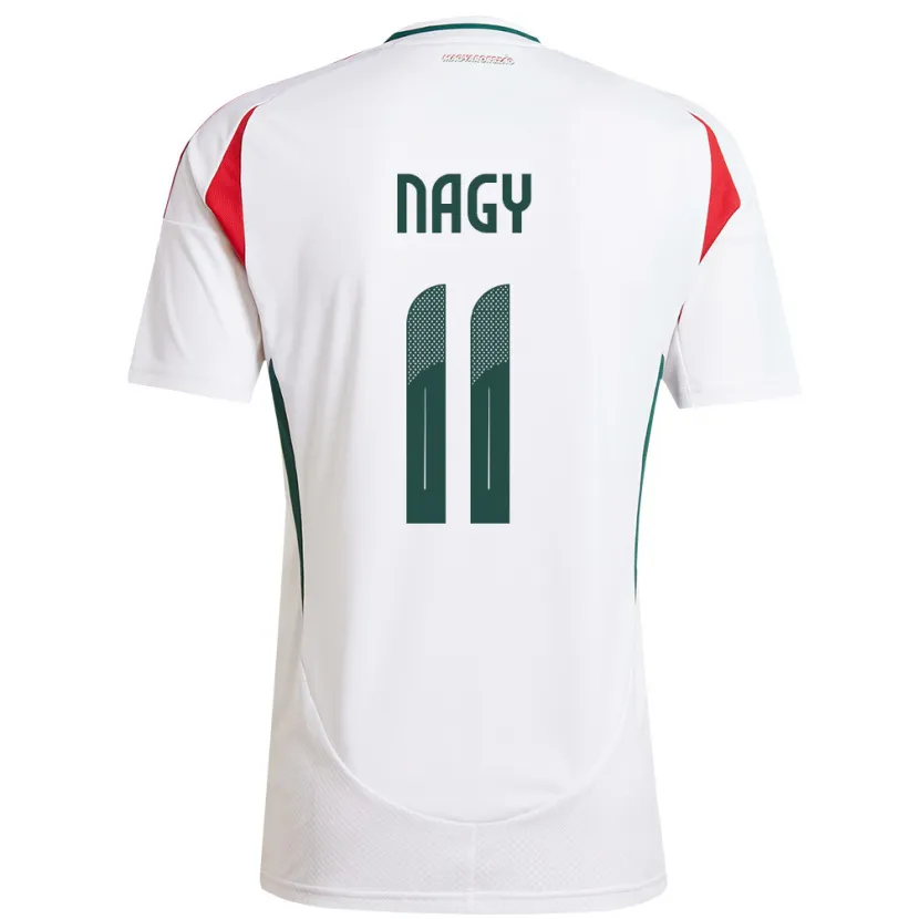 DanxenレディースハンガリーVirág Nagy#11白アウェイシャツ24-26ジャージーユニフォーム