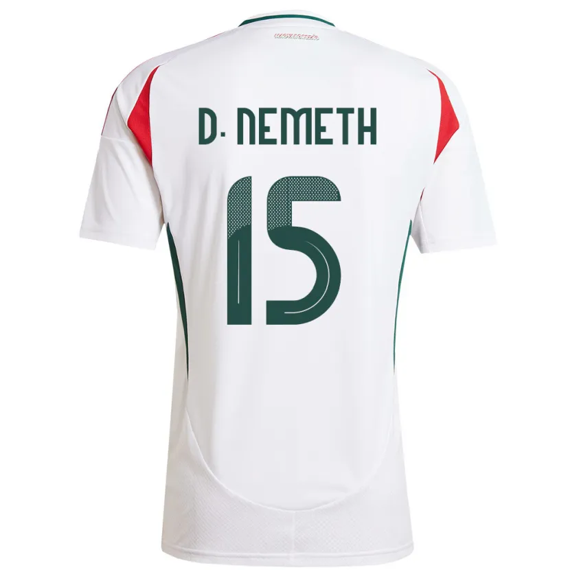 DanxenレディースハンガリーDiana Németh#15白アウェイシャツ24-26ジャージーユニフォーム