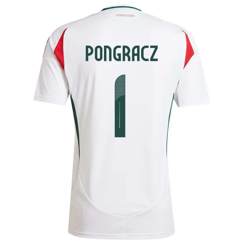 DanxenレディースハンガリーAgness Pongracz#1白アウェイシャツ24-26ジャージーユニフォーム