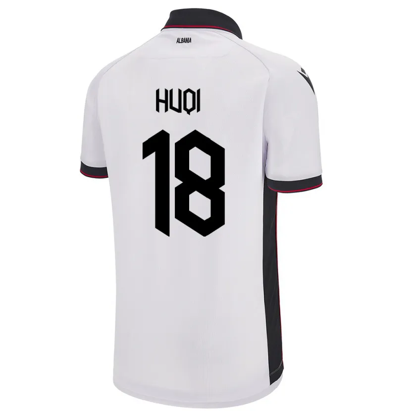 DanxenレディースアルバニアMattia Huqi#18白アウェイシャツ24-26ジャージーユニフォーム