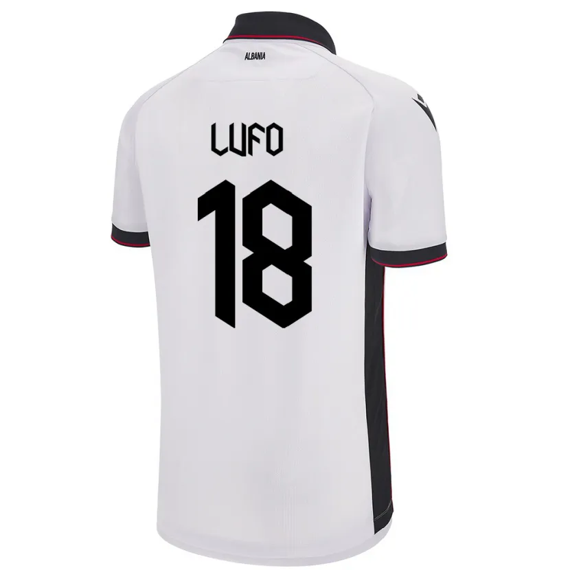 DanxenレディースアルバニアEsi Lufo#18白アウェイシャツ24-26ジャージーユニフォーム