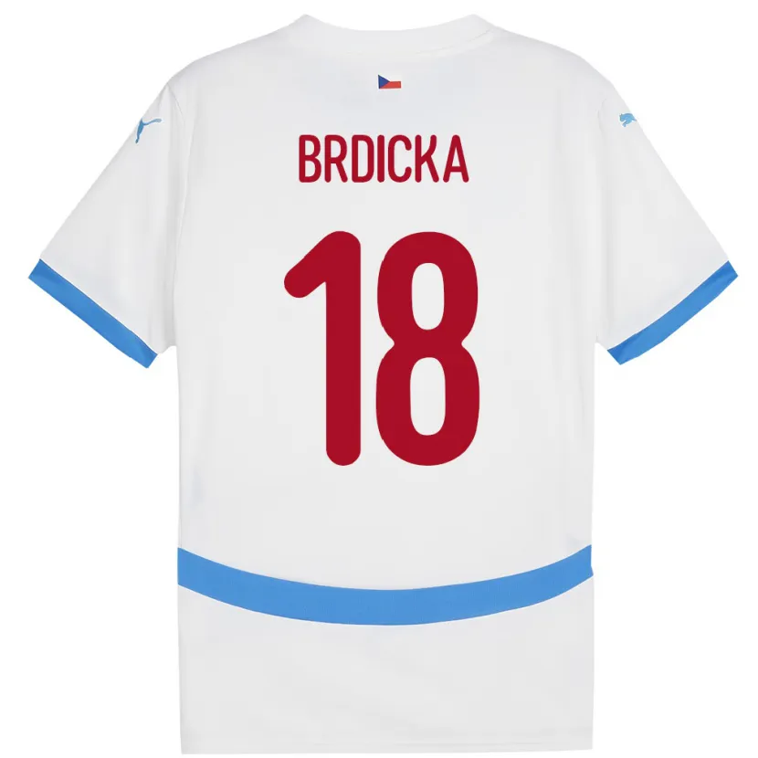 DanxenレディースチェコFilip Brdicka#18白アウェイシャツ24-26ジャージーユニフォーム