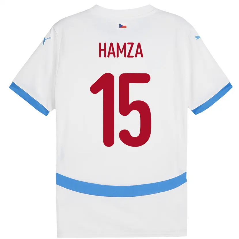 DanxenレディースチェコJiri Hamza#15白アウェイシャツ24-26ジャージーユニフォーム