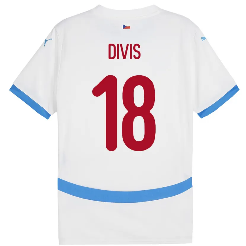 DanxenレディースチェコMatej Divis#18白アウェイシャツ24-26ジャージーユニフォーム