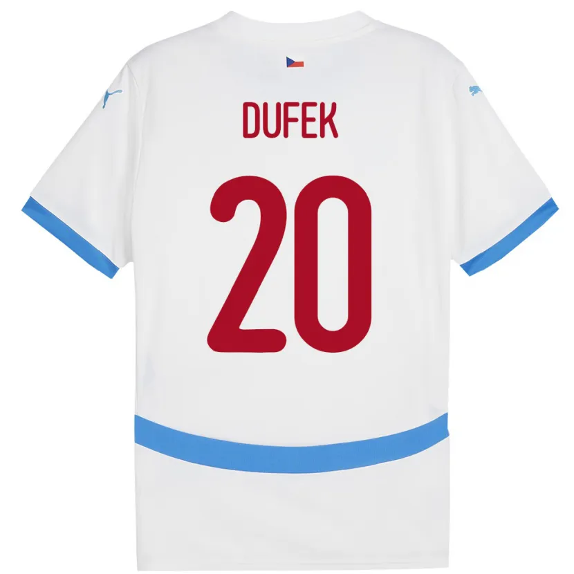 DanxenレディースチェコJakub Dufek#20白アウェイシャツ24-26ジャージーユニフォーム