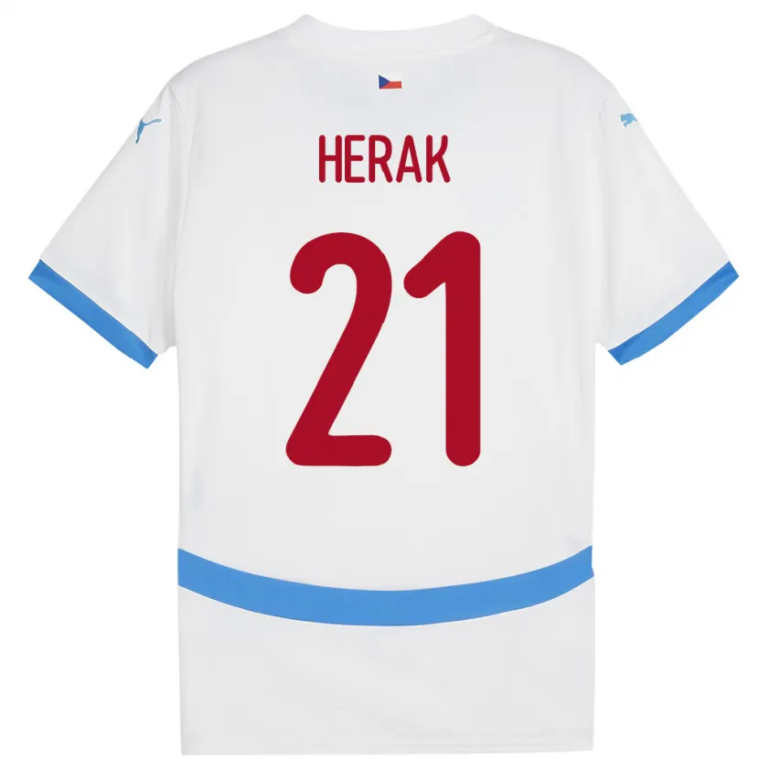 DanxenレディースチェコFrantisek Herak#21白アウェイシャツ24-26ジャージーユニフォーム