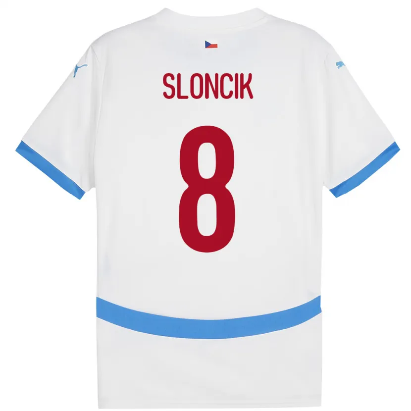 DanxenレディースチェコSimon Sloncik#8白アウェイシャツ24-26ジャージーユニフォーム