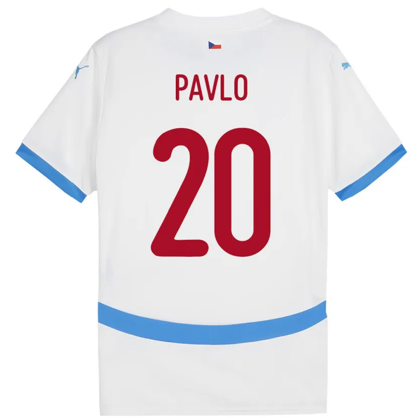 DanxenレディースチェコSimon Pavlo#20白アウェイシャツ24-26ジャージーユニフォーム