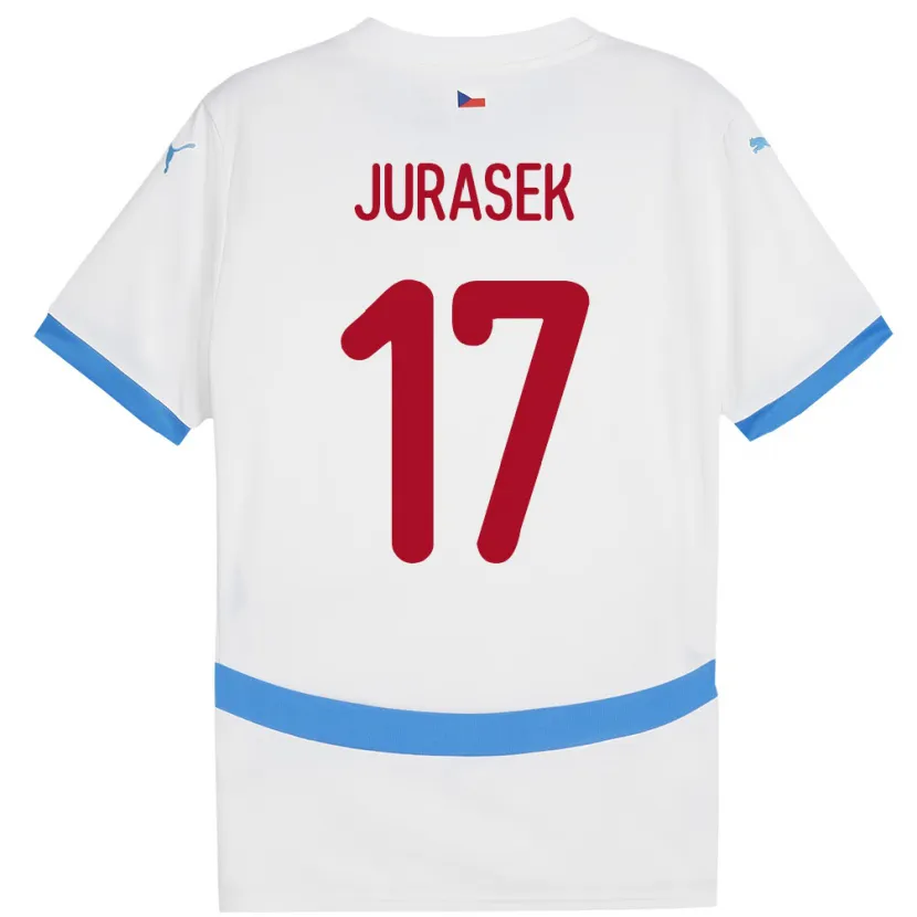 DanxenレディースチェコPatrik Jurasek#17白アウェイシャツ24-26ジャージーユニフォーム