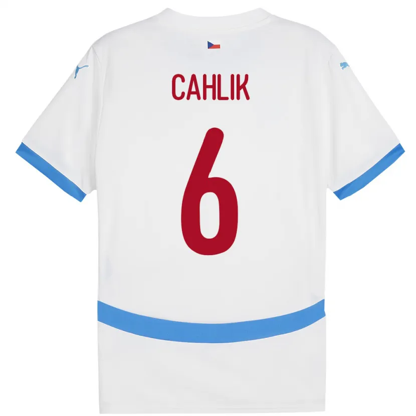 DanxenレディースチェコJakub Cahlik#6白アウェイシャツ24-26ジャージーユニフォーム