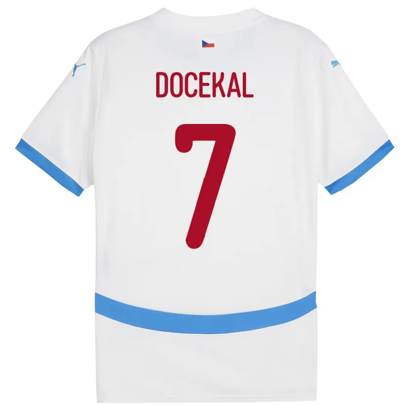 DanxenレディースチェコTomas Docekal#7白アウェイシャツ24-26ジャージーユニフォーム