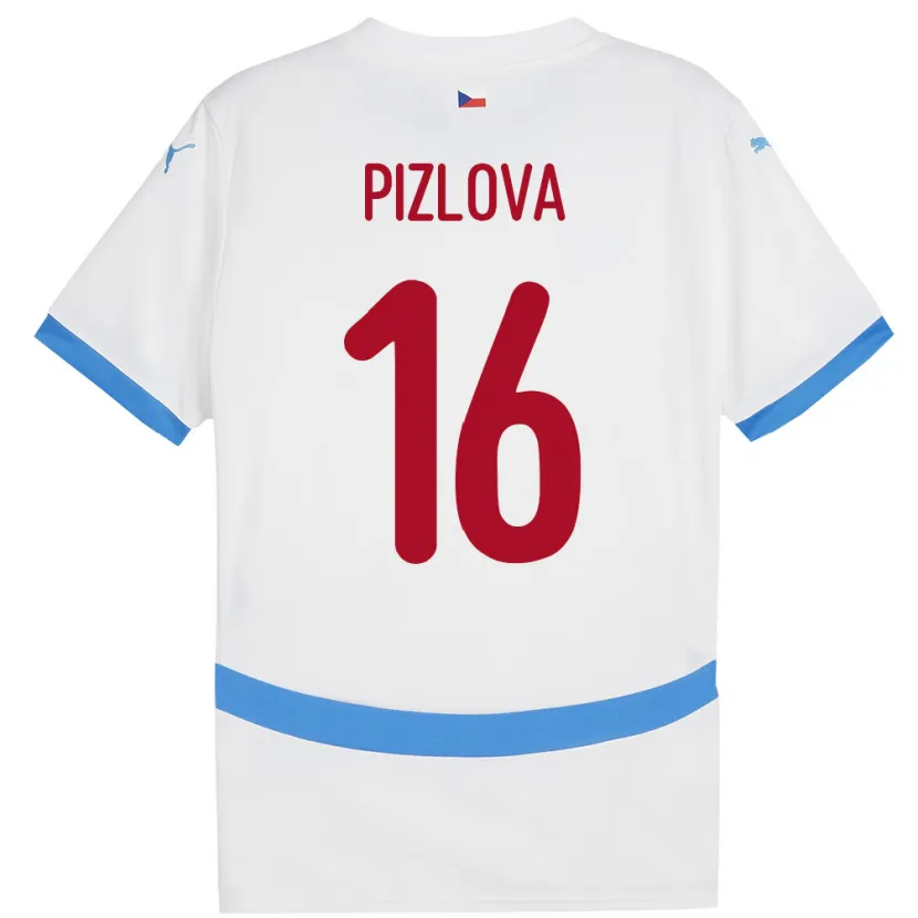 DanxenレディースチェコIvana Pižlová#16白アウェイシャツ24-26ジャージーユニフォーム