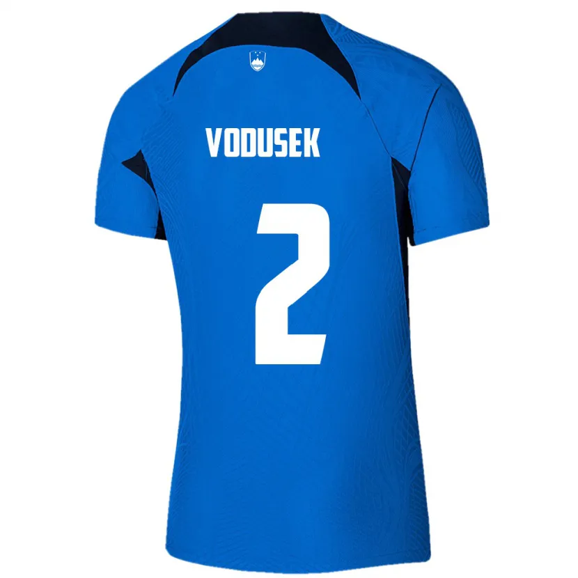 DanxenレディーススロベニアLuka Vodusek#2青アウェイシャツ24-26ジャージーユニフォーム