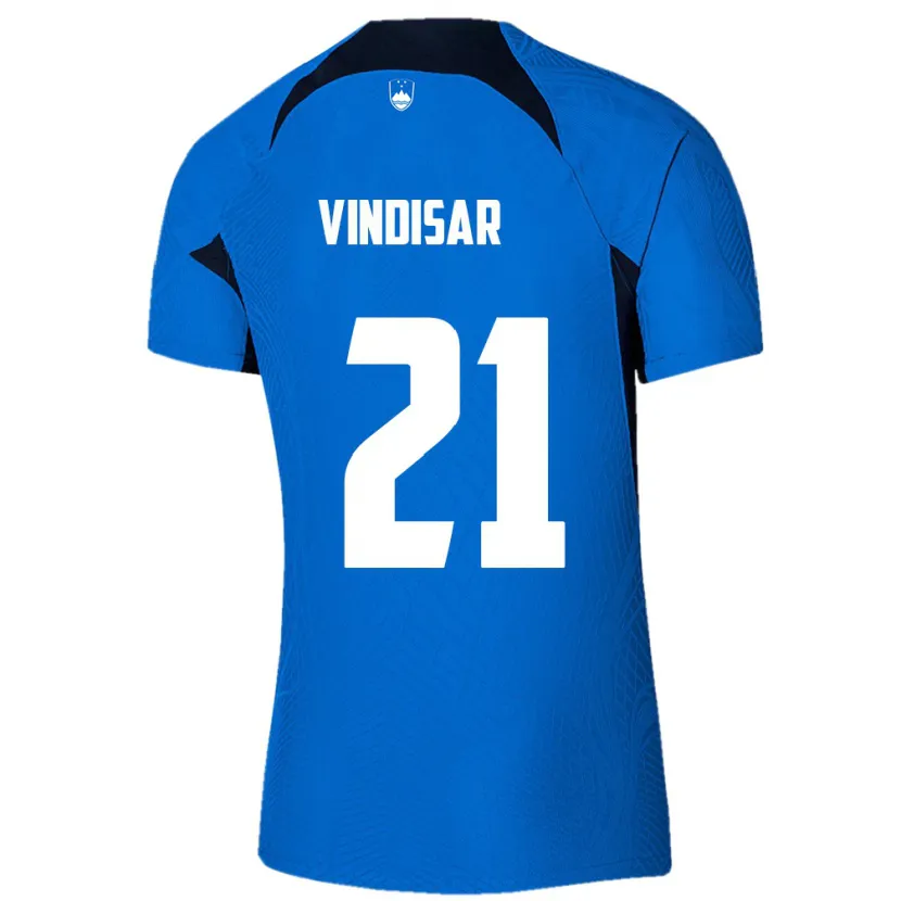 DanxenレディーススロベニアZala Vindišar#21青アウェイシャツ24-26ジャージーユニフォーム