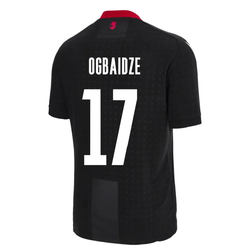 DanxenレディースジョージアShalva Ogbaidze#17黒アウェイシャツ24-26ジャージーユニフォーム
