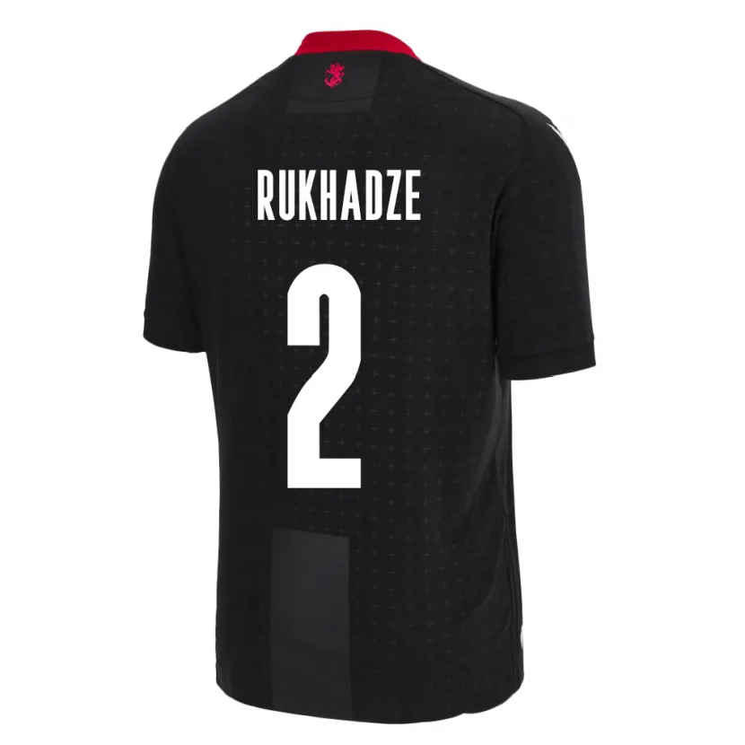DanxenレディースジョージアZurab Rukhadze#2黒アウェイシャツ24-26ジャージーユニフォーム
