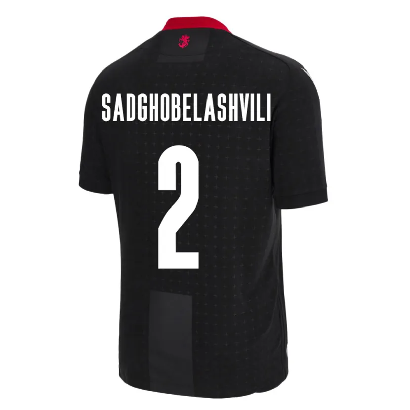 DanxenレディースジョージアGela Sadghobelashvili#2黒アウェイシャツ24-26ジャージーユニフォーム