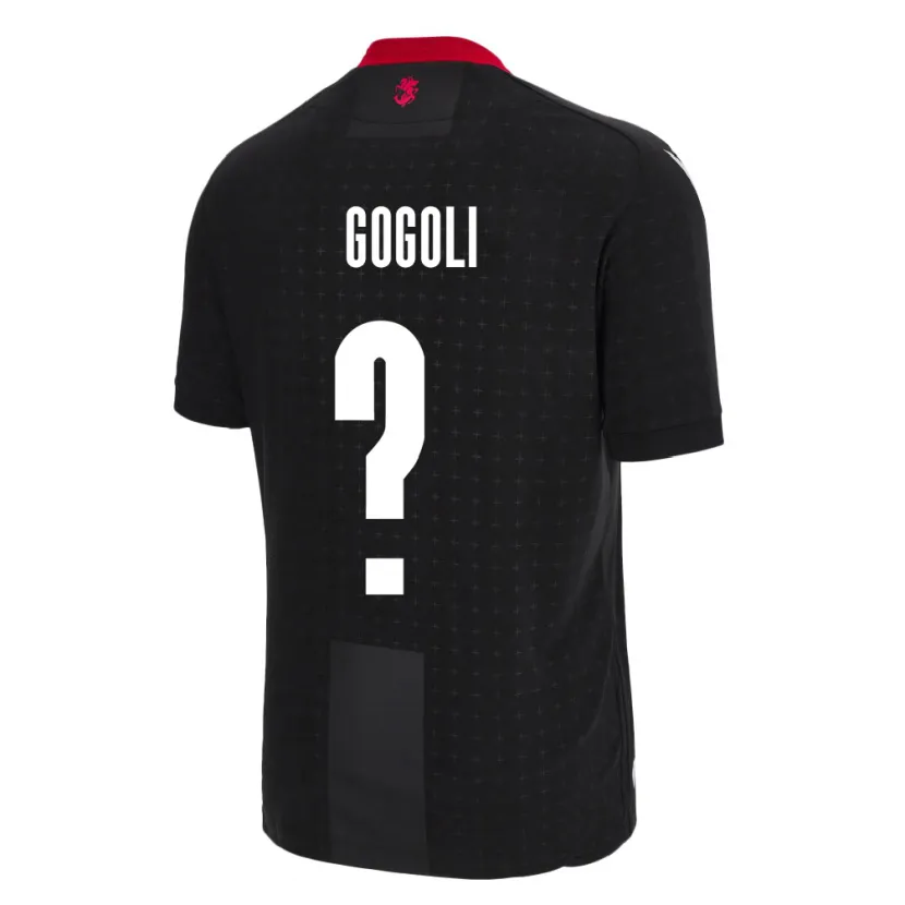 DanxenレディースジョージアDachi Gogoli#0黒アウェイシャツ24-26ジャージーユニフォーム