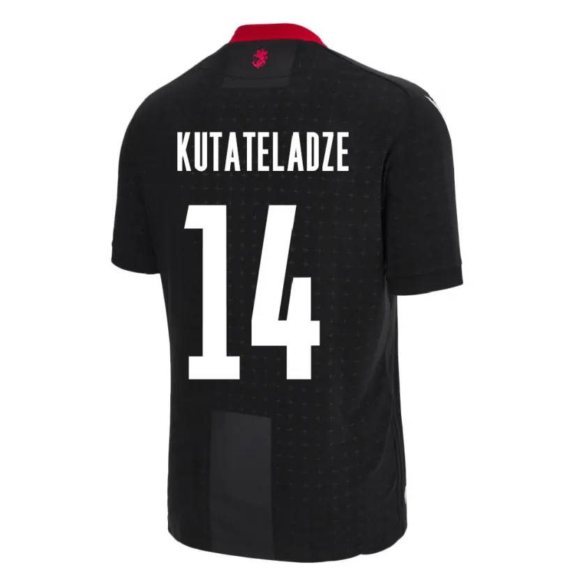 DanxenレディースジョージアAlexandre Kutateladze#14黒アウェイシャツ24-26ジャージーユニフォーム
