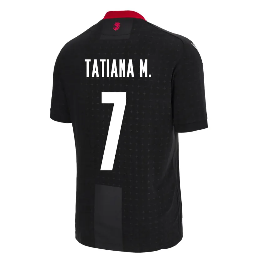 DanxenレディースジョージアTatiana Matveeva#7黒アウェイシャツ24-26ジャージーユニフォーム