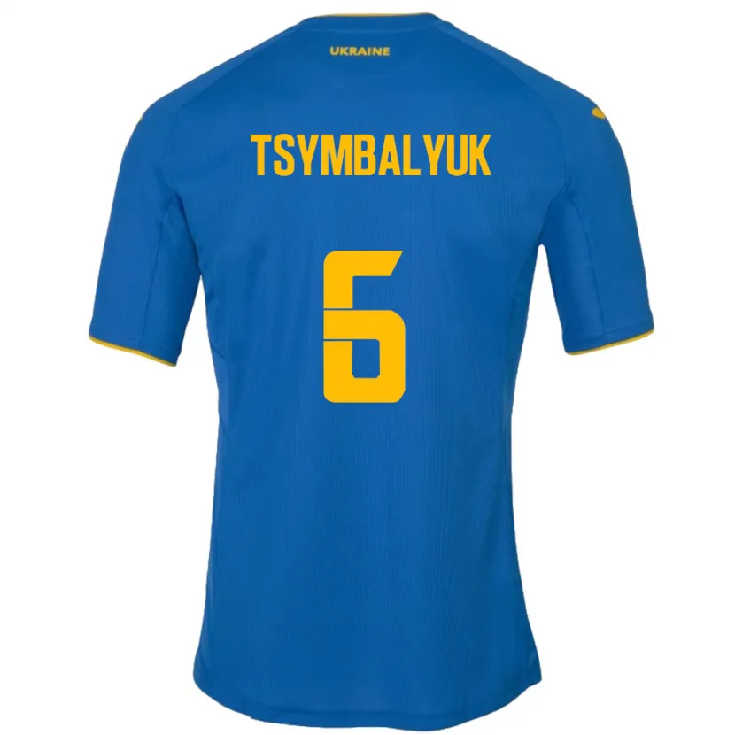DanxenレディースウクライナMaksym Tsymbalyuk#6青アウェイシャツ24-26ジャージーユニフォーム