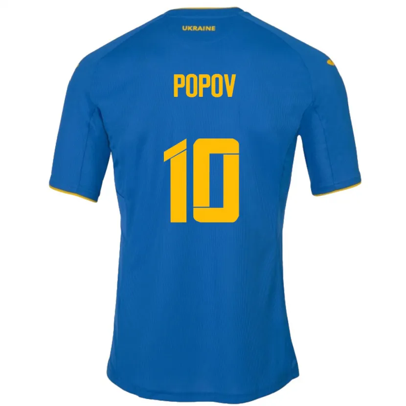 DanxenレディースウクライナBogdan Popov#10青アウェイシャツ24-26ジャージーユニフォーム