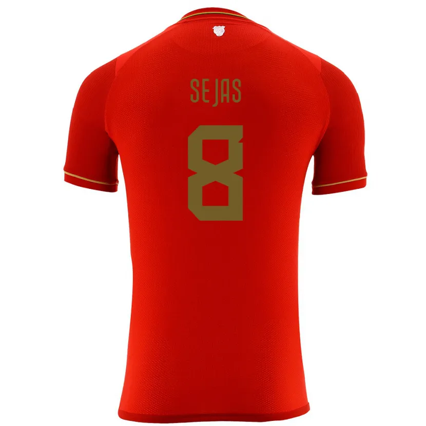 DanxenレディースボリビアCarlos Sejas#8赤アウェイシャツ24-26ジャージーユニフォーム