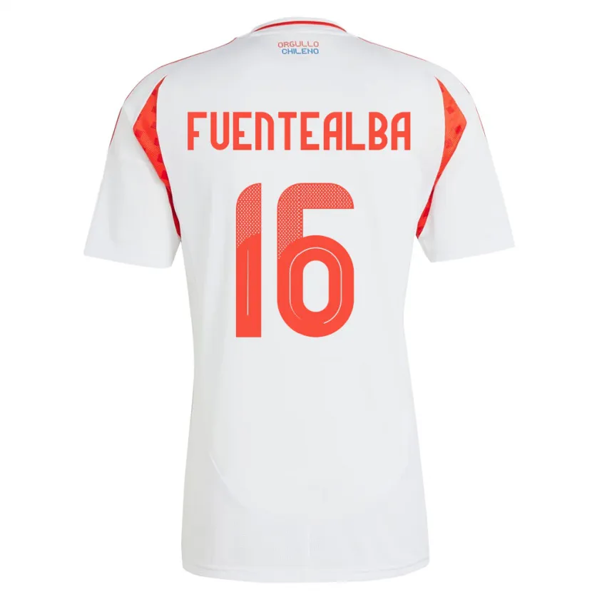 DanxenレディースチリJeison Fuentealba#16白アウェイシャツ24-26ジャージーユニフォーム