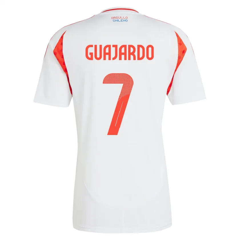 DanxenレディースチリPaolo Guajardo#7白アウェイシャツ24-26ジャージーユニフォーム