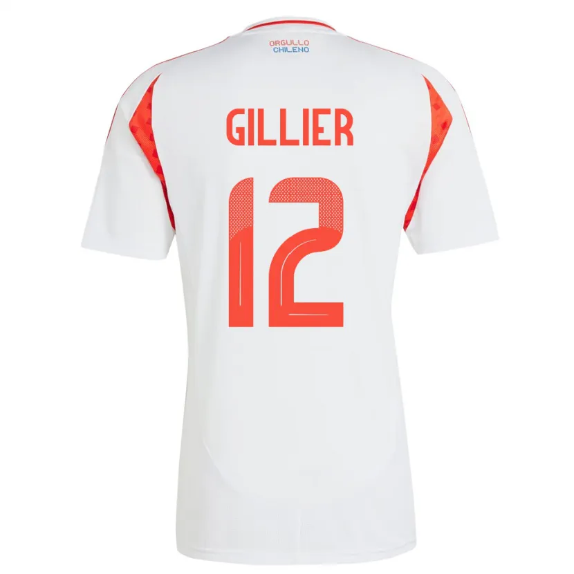 DanxenレディースチリThomas Gillier#12白アウェイシャツ24-26ジャージーユニフォーム