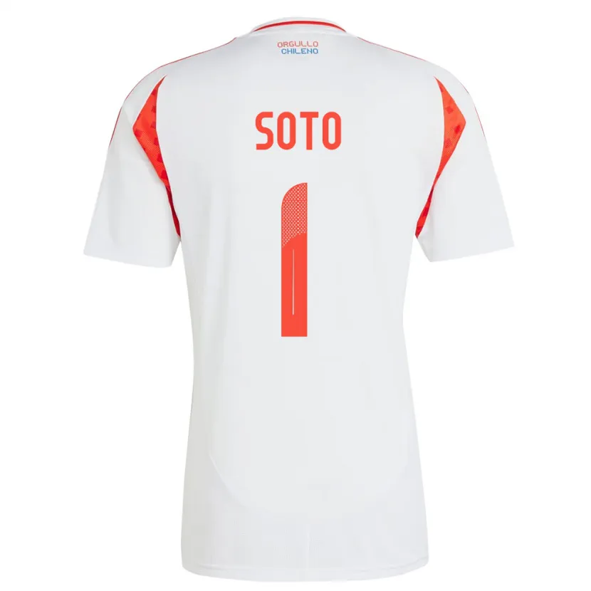 DanxenレディースチリFernando Soto#1白アウェイシャツ24-26ジャージーユニフォーム