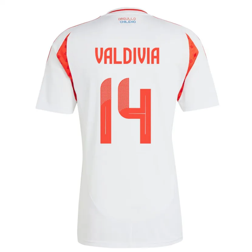DanxenレディースチリFelipe Valdivia#14白アウェイシャツ24-26ジャージーユニフォーム