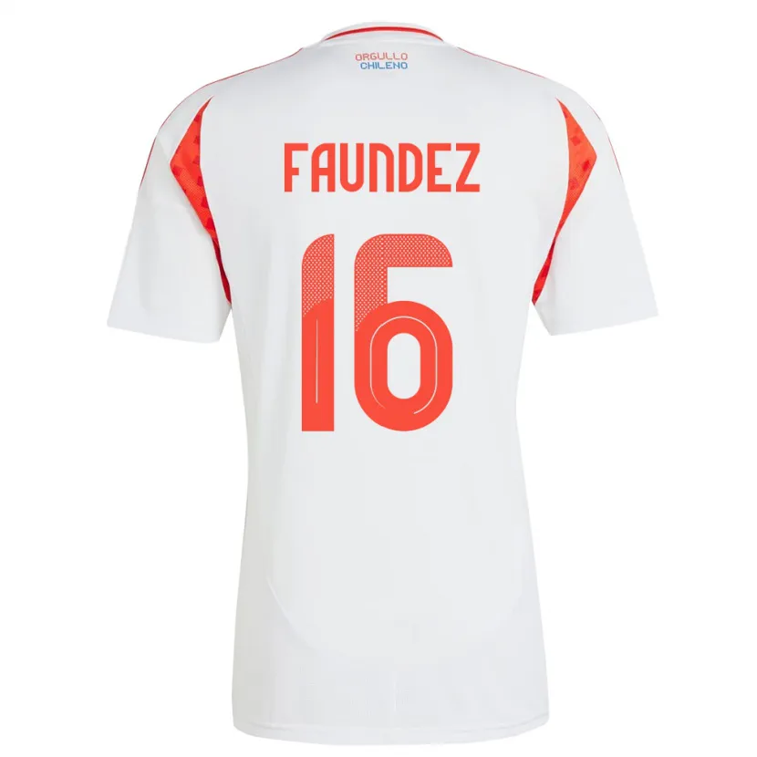 DanxenレディースチリFelipe Faúndez#16白アウェイシャツ24-26ジャージーユニフォーム