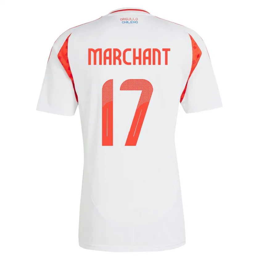 DanxenレディースチリFrancisco Marchant#17白アウェイシャツ24-26ジャージーユニフォーム