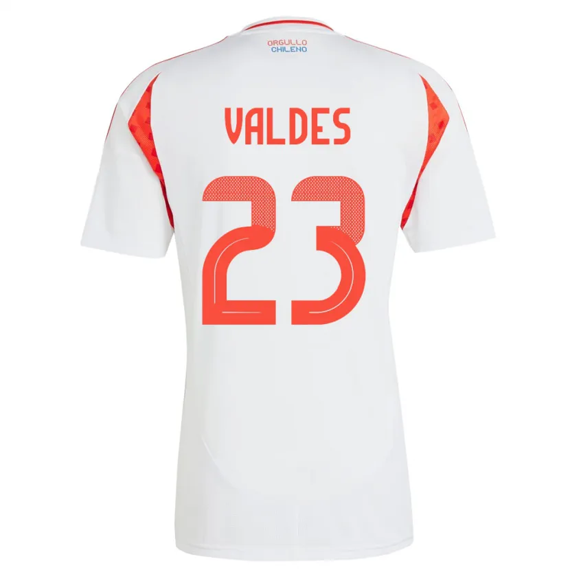 DanxenレディースチリFrancisco Valdés#23白アウェイシャツ24-26ジャージーユニフォーム