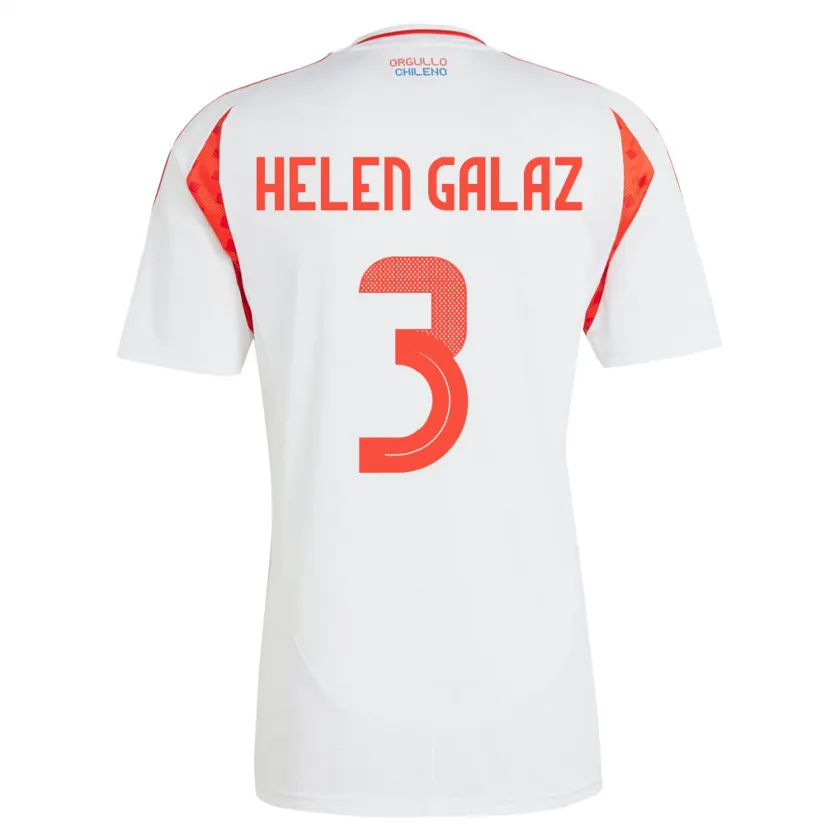 DanxenレディースチリSu Helen Galaz#3白アウェイシャツ24-26ジャージーユニフォーム