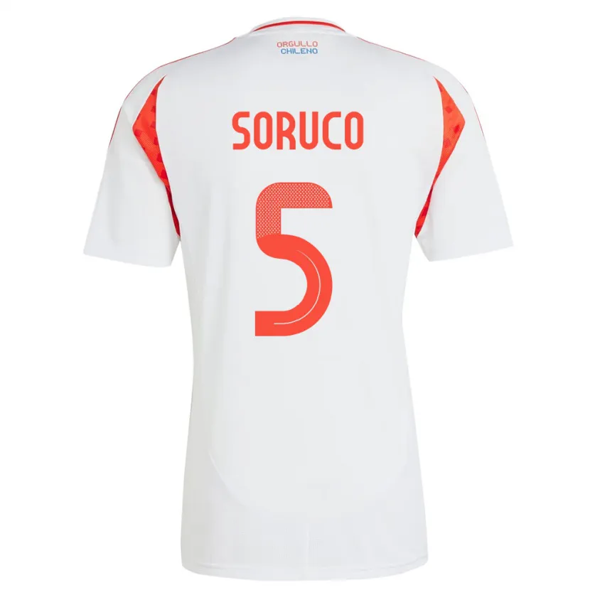 DanxenレディースチリÁmbar Soruco#5白アウェイシャツ24-26ジャージーユニフォーム