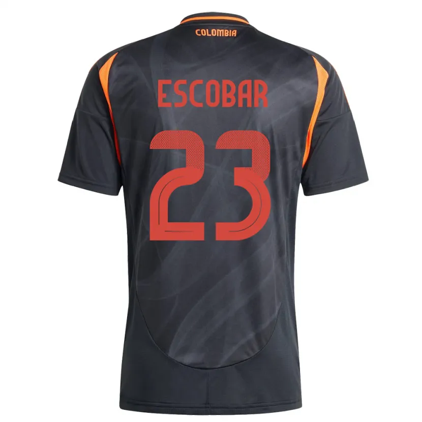 DanxenレディースコロンビアJosen Escobar#23黒アウェイシャツ24-26ジャージーユニフォーム
