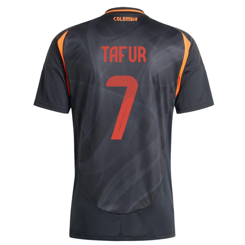 DanxenレディースコロンビアLuis Tafur#7黒アウェイシャツ24-26ジャージーユニフォーム