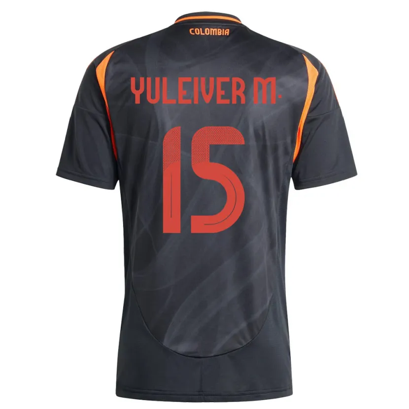 DanxenレディースコロンビアYuleiver Mosquera#15黒アウェイシャツ24-26ジャージーユニフォーム