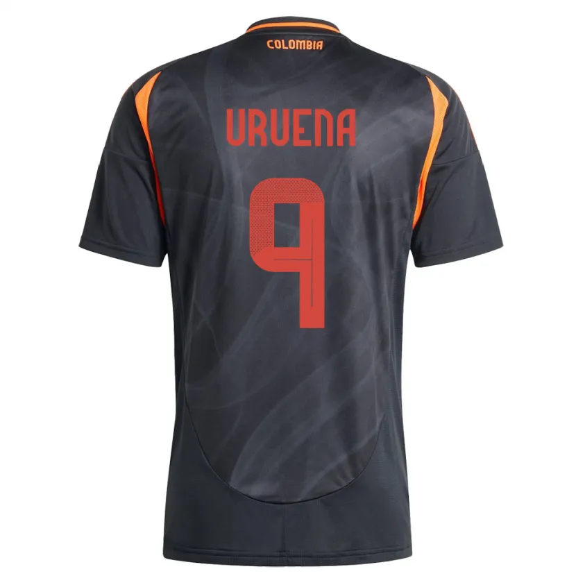 DanxenレディースコロンビアGabriela Urueña#9黒アウェイシャツ24-26ジャージーユニフォーム