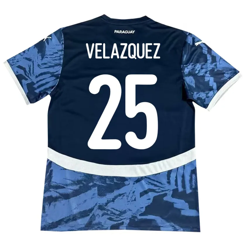 DanxenレディースパラグアイGustavo Velázquez#25青アウェイシャツ24-26ジャージーユニフォーム