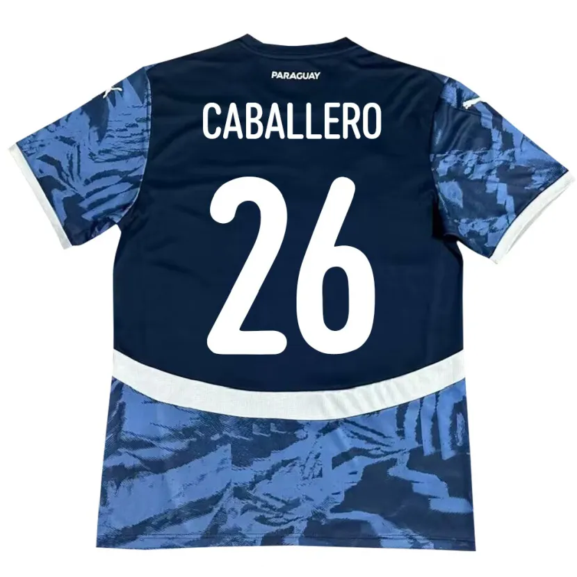 DanxenレディースパラグアイHernesto Caballero#26青アウェイシャツ24-26ジャージーユニフォーム
